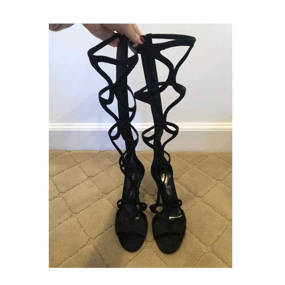 Tamara Mellon Knee High Black Heels size 38